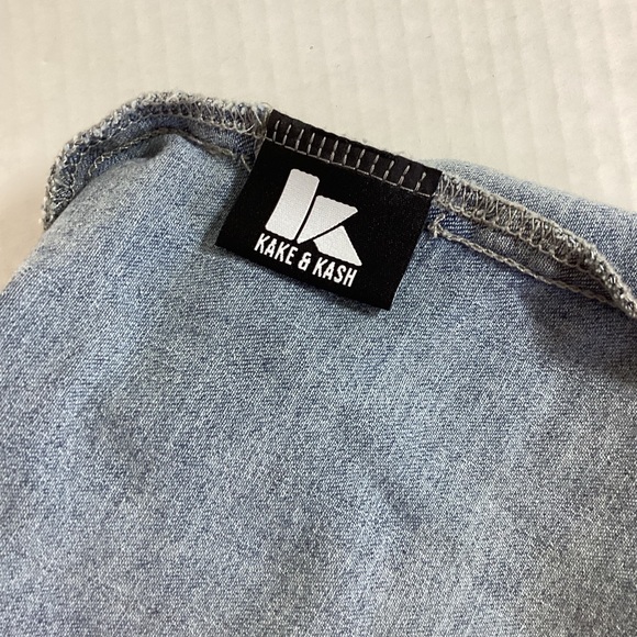 Denim Medium Blue Tank Bustier Corset Top - Picture 5 of 5